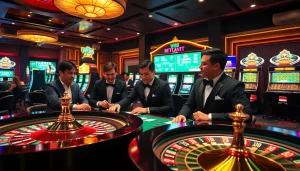 Experience the thrill of kèo nhà cái w88 at a luxury casino with poker tables, vibrant slot machines, and betting slips.