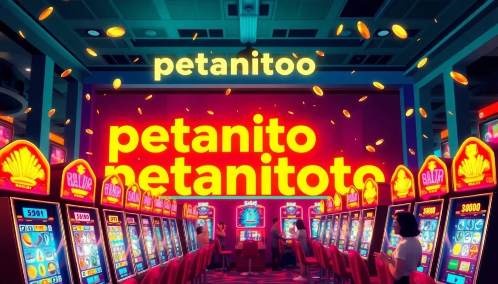 Memenangkan hadiah besar di petanitoto dengan mesin slot yang berwarna-warni dan penuh energik.