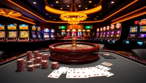 Experience the excitement at DR88 nhà cái casino featuring a luxury gambling table and chips.