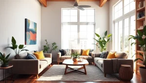 Transform a living room with stunning home renovation details, showcasing light, comfort, and style.