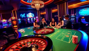 Experience thrilling gaming at https://xx88vt.com/, featuring poker tables and vibrant roulette wheels.