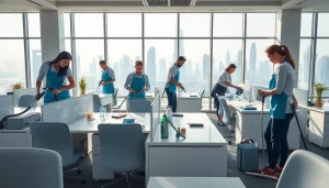 Enhancing productivity with Office Cleaning Services Dubai through professional cleaning in a modern workspace.