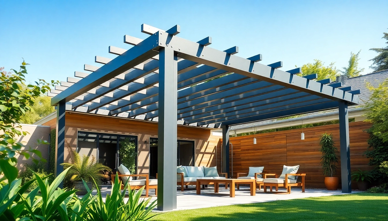 Elevate Your Outdoors with a Stunning Modern Steel Pergola