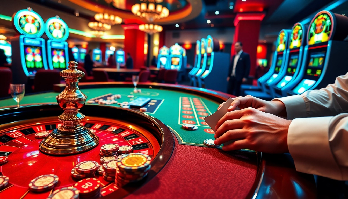 Experience thrilling gameplay at https://luck8.name/ with an elegant roulette table and excited players.