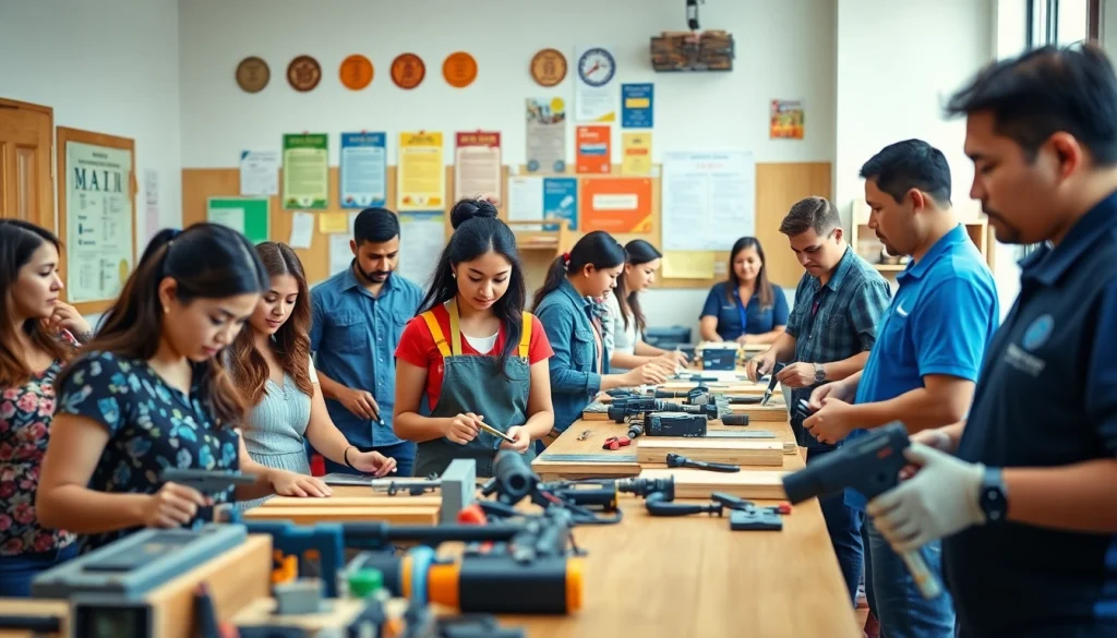 Engaged students at trade schools in Hawaii participating in hands-on learning experiences.