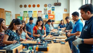Engaged students at trade schools in Hawaii participating in hands-on learning experiences.