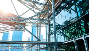 Engaging steel structure design showcasing modern architectural innovations and structural integrity.