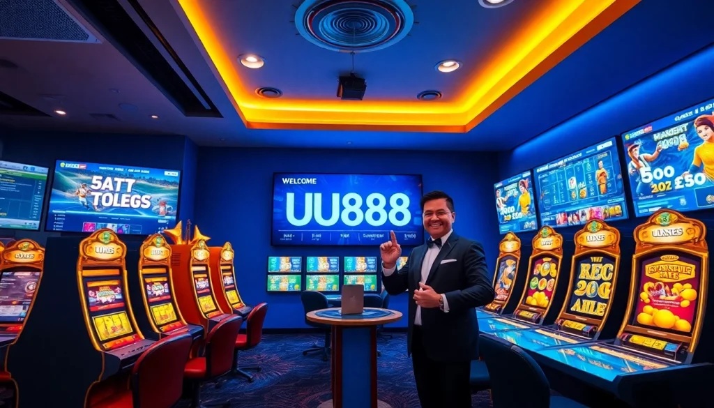 UU88 gaming platform showcasing exciting online gambling interface and engaging visuals.