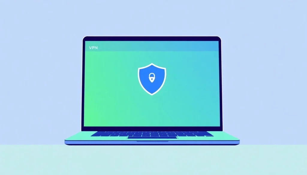 Discover vpn free download options with a laptop interface showcasing secure installation steps.