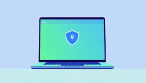 Discover vpn free download options with a laptop interface showcasing secure installation steps.