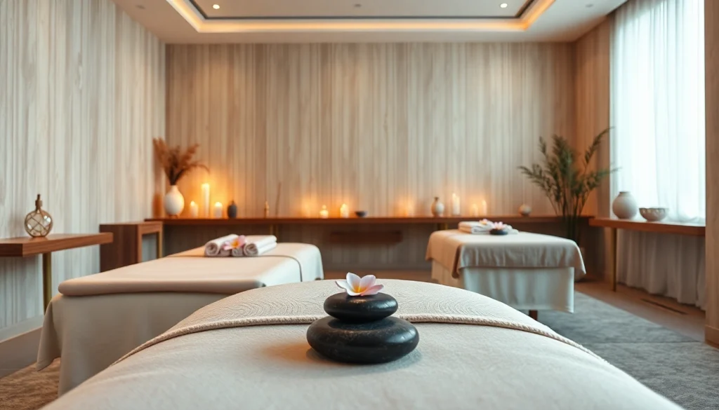 Spa Ads showcasing an inviting treatment room with calming decor and ambient lighting for a relaxing experience.