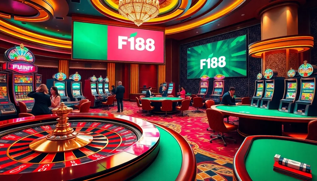Experience the thrill of F168 online gambling with vibrant slots and lavish casino tables.
