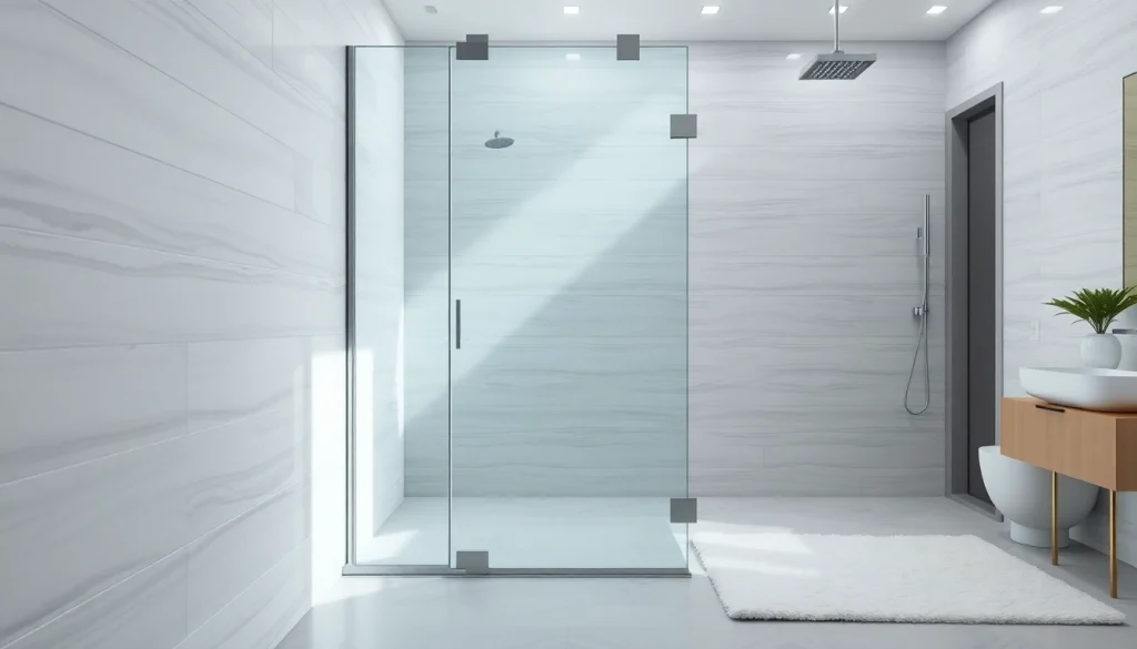 Stylish shower doors uk in a modern bathroom with a soothing ambiance.