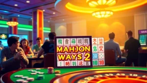 Experience the thrill of Mahjong Ways 2 with players celebrating big wins at vibrant casino tables.