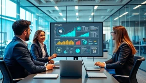 Engage in SME AI consulting services with expert teams brainstorming around advanced data analytics.