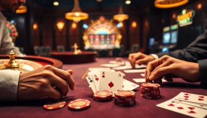 Sparking excitement at SHBET casino with vibrant poker chips during a thrilling game.