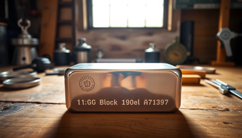 Was ist 1 KG Zinn wert – Ein glänzender Zinnblock hebt seinen Wert hervor.