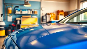 Experience the best car detailing Chattanooga TN with expert services highlighted in a vibrant garage setting.