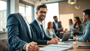 Captivating scene showcasing founder leadership insights during a team meeting.