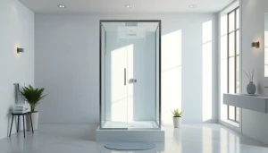 Erleben Sie die sonni Duschkabine 80x80 in einem eleganten Badezimmer mit modernen Akzenten.