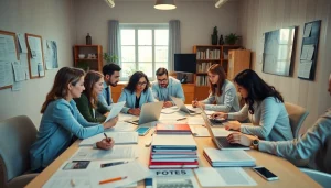 Engaged journalists at work showcasing https://southernmarylandchronicle.com in a dynamic newsroom environment.