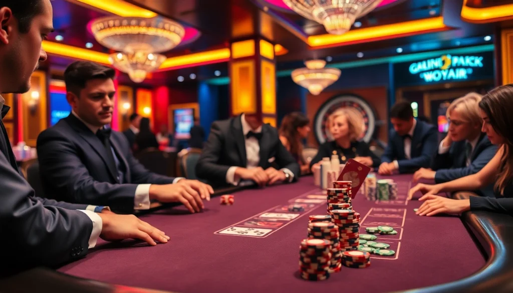High-stakes poker action at Haywin casino with professional players and vibrant atmosphere.