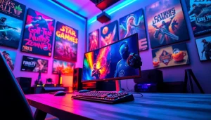 เล่น เมก้าเกม ในสภาพแวดล้อมที่เต็มไปด้วยสีสันและไฟ LED ที่มีชีวิตชีวา