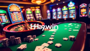 Experience the thrill of gambling at Haywin's luxurious casino with poker and slot machines.
