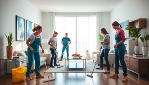 Team providing cleaning services calgary in a spotless home environment.