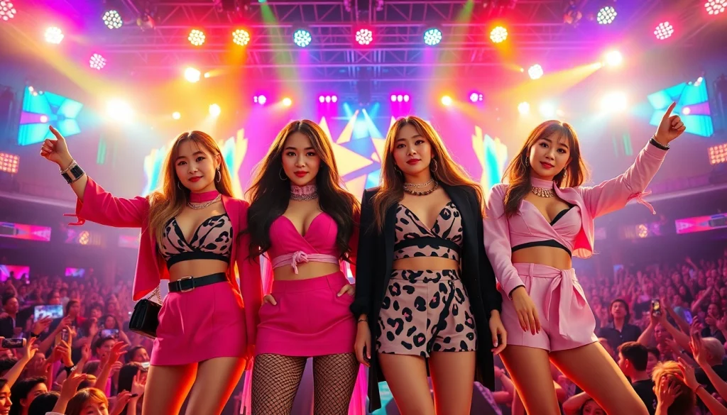Catch the latest Blackpink news showcasing the group in vibrant performance attire.