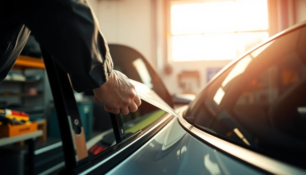 Get the best window tint Chattanooga TN with our professional technician installing window film.