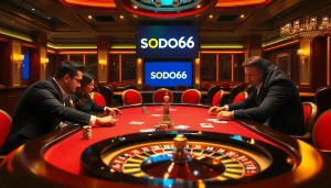 Engage in thrilling poker games at SODO66 casino with luxurious decor and professional players.