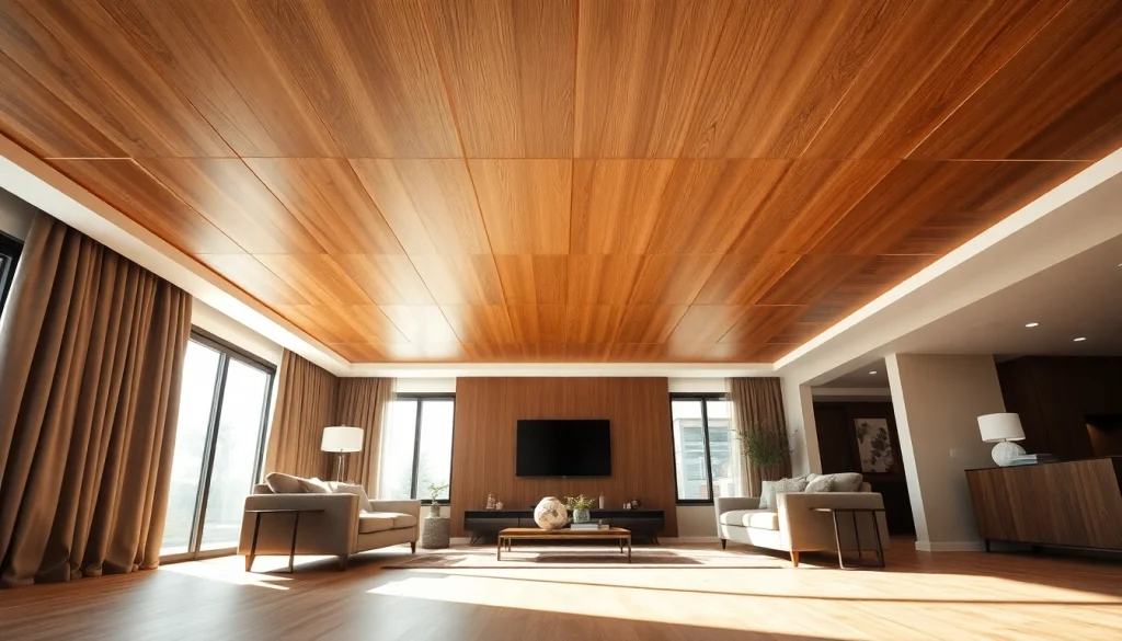 Enhance interiors with stunning wood panels for ceilings featuring a polished design.