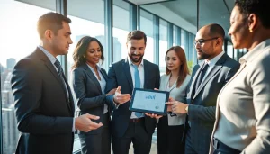 Analyze B2B Mystery Shopping insights in a modern office meeting setting.