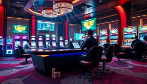 Players enjoying thrilling games at UU88 casino, showcasing dynamic online betting experience.