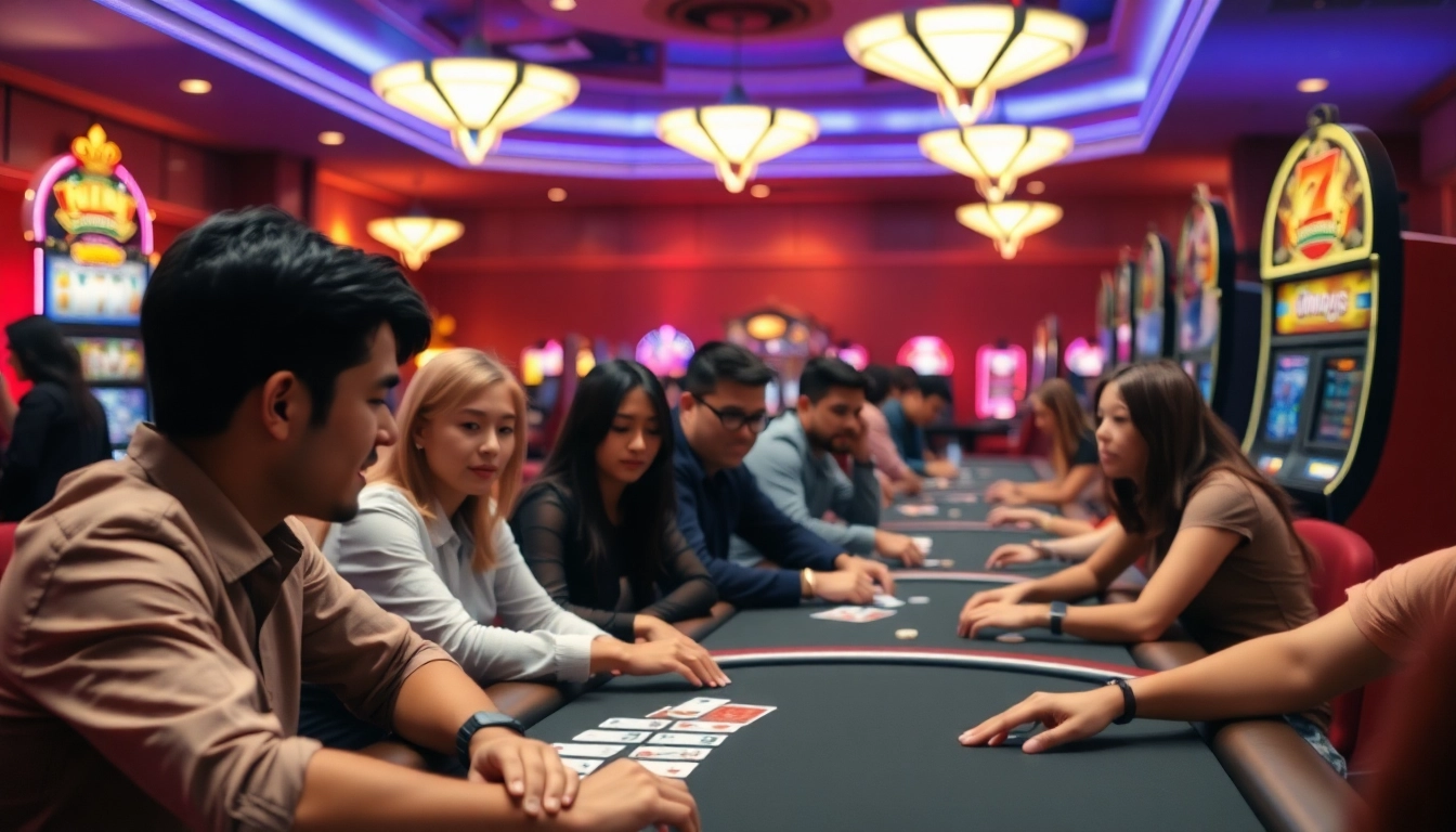 Discover the best csgo gambling sites lively casino scene with players enjoying gaming activities.