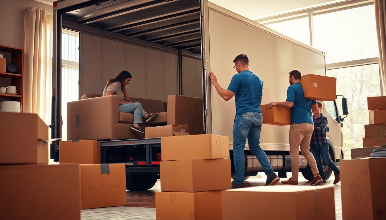 Efficient province to province movers loading a family's home for relocation.