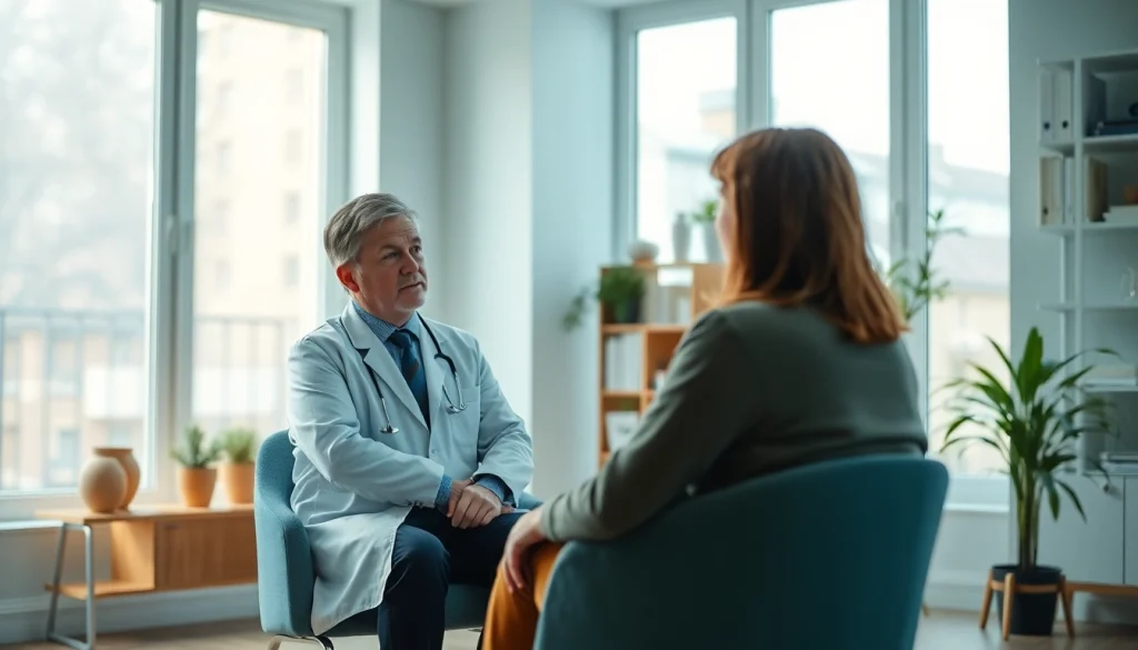 German Psychiatrist in India offering consultation in a calming office environment.