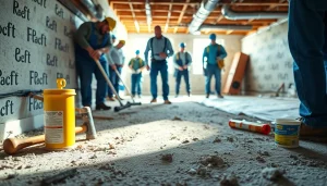 Crawl Space Restoration work being conducted by professionals, showcasing tools and clean space.