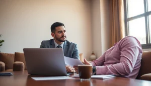 Grand Junction Personal Injury Lawyer advising a client in a modern office.