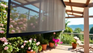 Zanzariere elegante per la protezione dagli insetti in un ambiente naturale e soleggiato.