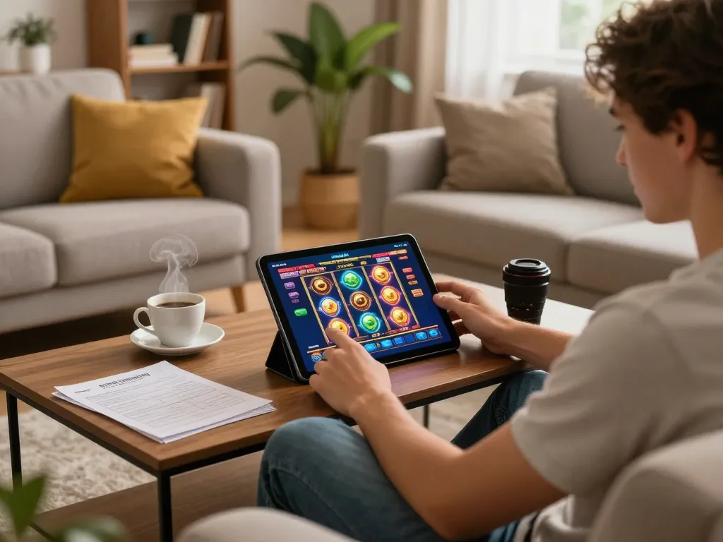 Migliori casino online stranieri gameplay on a tablet, creating a cozy home gaming environment