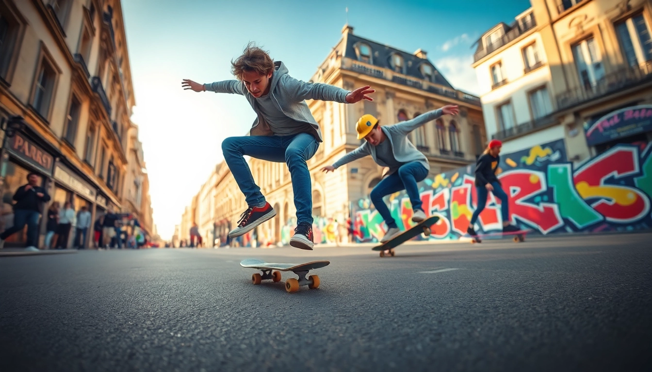 Apprenez le skate à l'Ecole de skateboard Paris avec des instructeurs expérimentés.