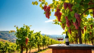 Experience the beauty of the best wineries in California with vibrant grapevines and scenic views.