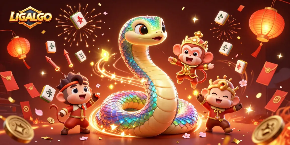 LIGALGO invites players to engage in thrilling gameplay with vibrant illustrations showcasing colorful characters and casino elements.