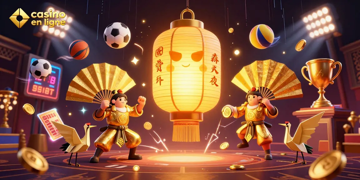 Pariez sur le casino en ligne avec une illustration dynamique des jeux.
