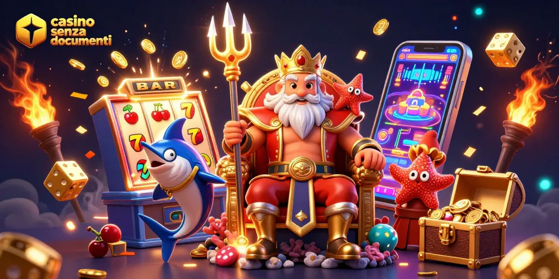 Gioco in un casino senza documenti con slot machine e vincite esplosive.