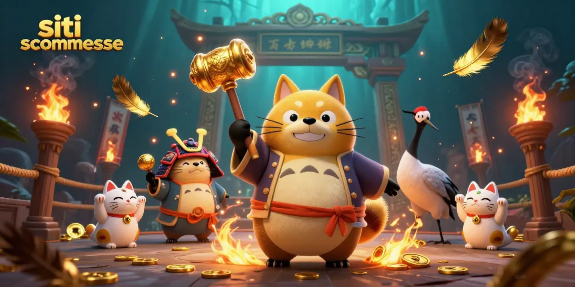 Scommettere sui migliori siti scommesse con tanuki fortunato e gatti maneki-neko raffinati.