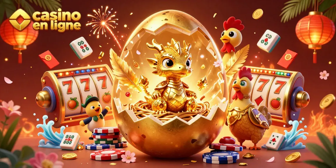 Découvrez des jeux de casino en ligne captivants avec un dragon doré et des jetons de poker.