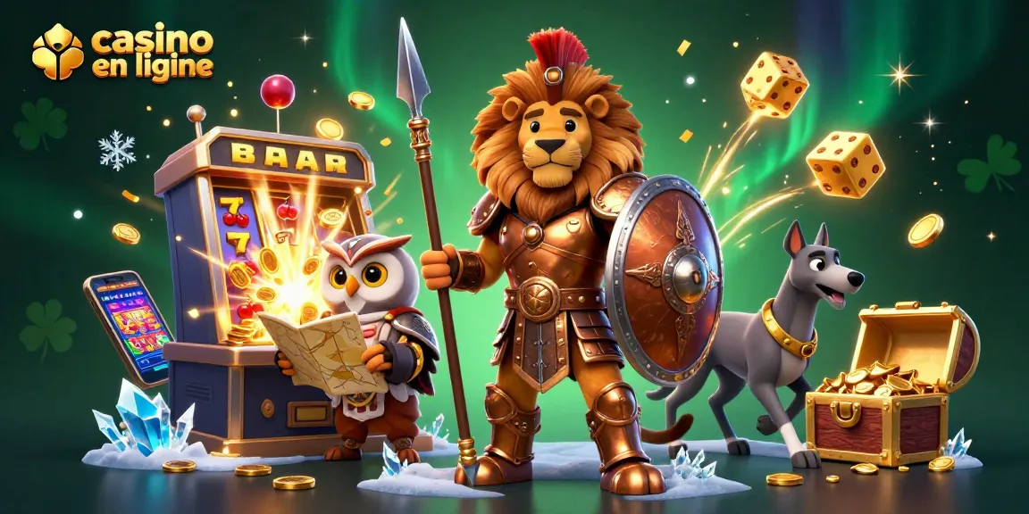 Gagnez avec des machines à sous au casino en ligne grâce à cette illustration dynamique.